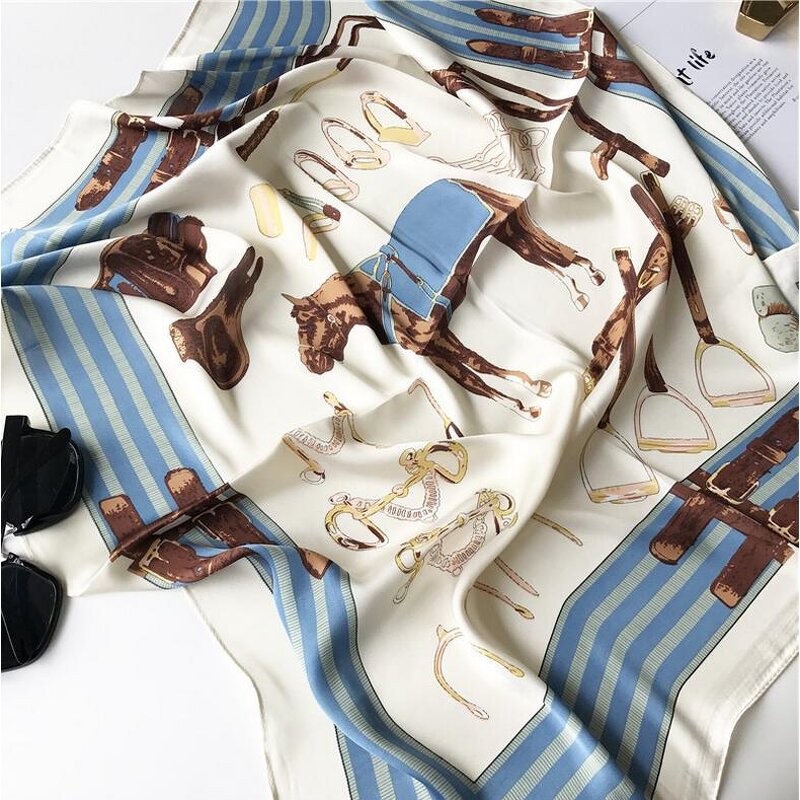 Silk Scarf Manufacturer - Royal Horse Design Bag Accessory