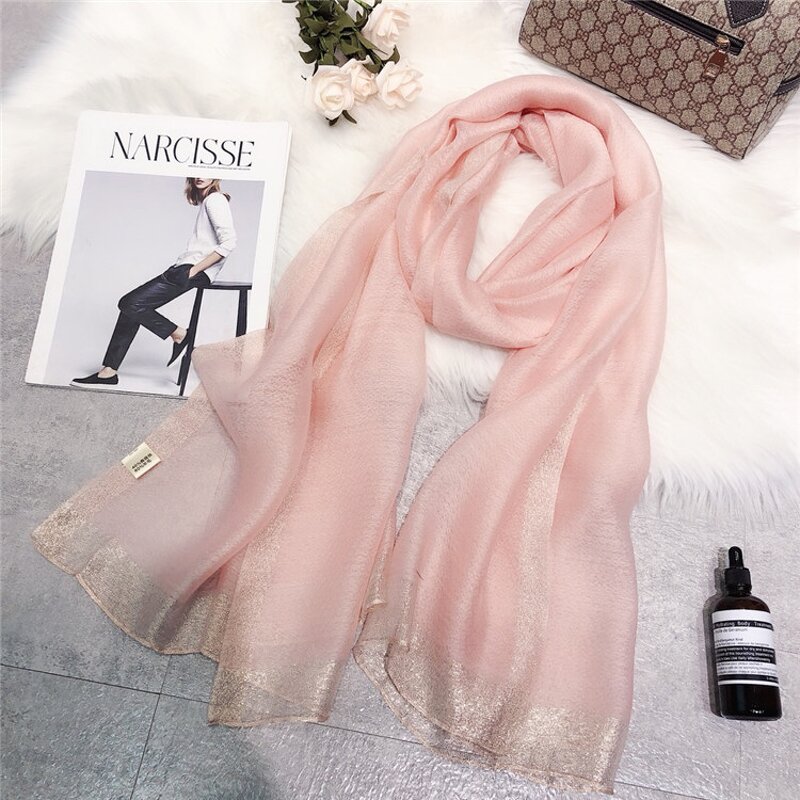 Wool Scarf Factory - Glitter Silk Dyeing Scarf Wholesale