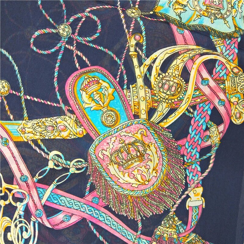 Beach Shawl Factory - Summer Chain Design Silk Scarf