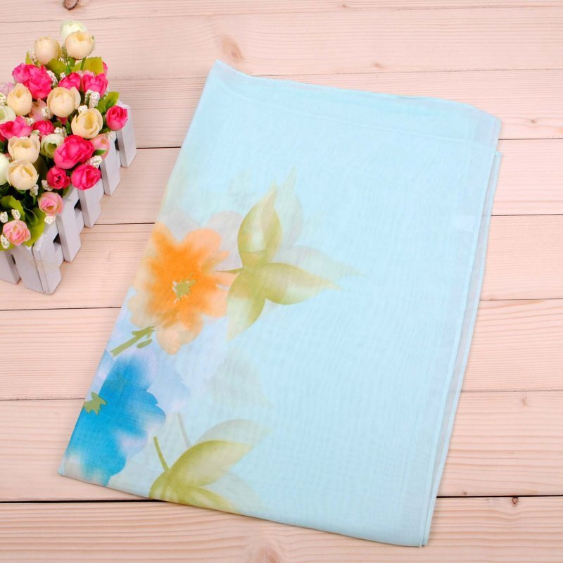 Polyester Scarf Factory - Flower Long Chiffon Shawl Supplier