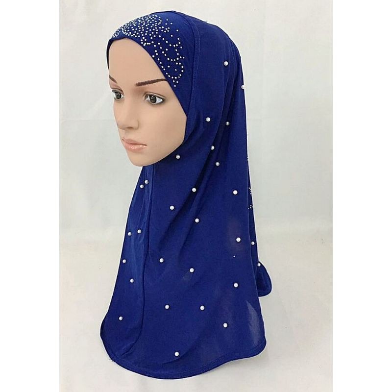 Muslim Hijab Factory - Pleated Rhinestone Cotton Scarf