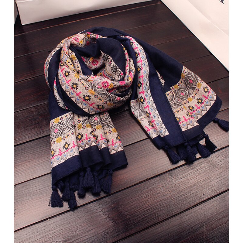 Cotton Shawl Factory - Bohemia Tassel Scarf Supplier