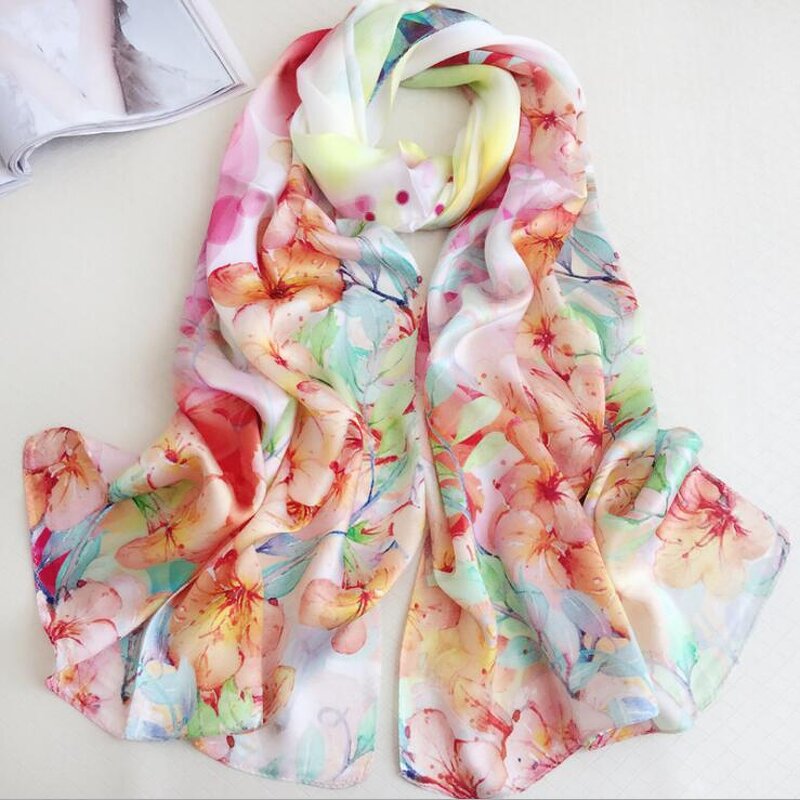 Silk Scarf Shawl Factory - Flower Digital Printing Supplier