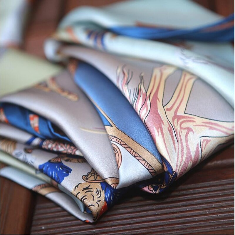 Silk Scarf Manufacturer - Hand Made Hemming Printed Scarf