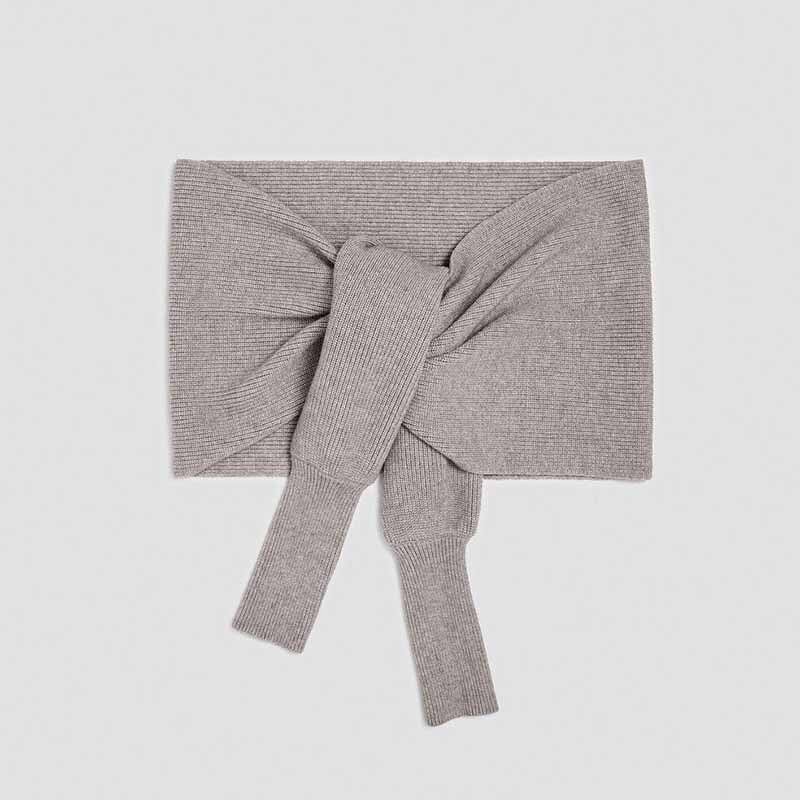 Cashmere Scarf Factory - Solid Color Shawl with Sleeves