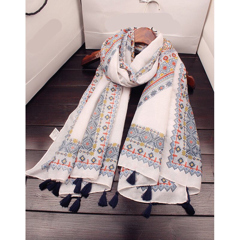 Cotton Shawl Factory - Bohemia Tassel Scarf Supplier