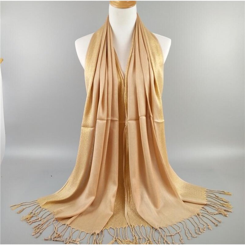 Muslim Hijab Manufacturer - Cotton Silver Wire Viscose Scarf