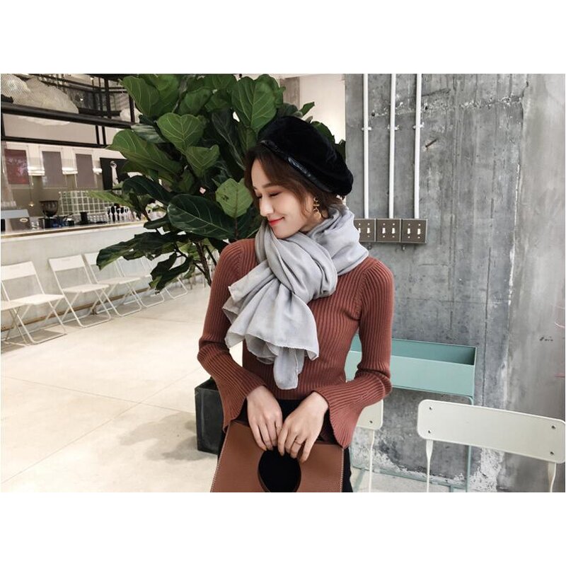 Muslim Hijab Factory - Cotton Linen Pashmina Scarf