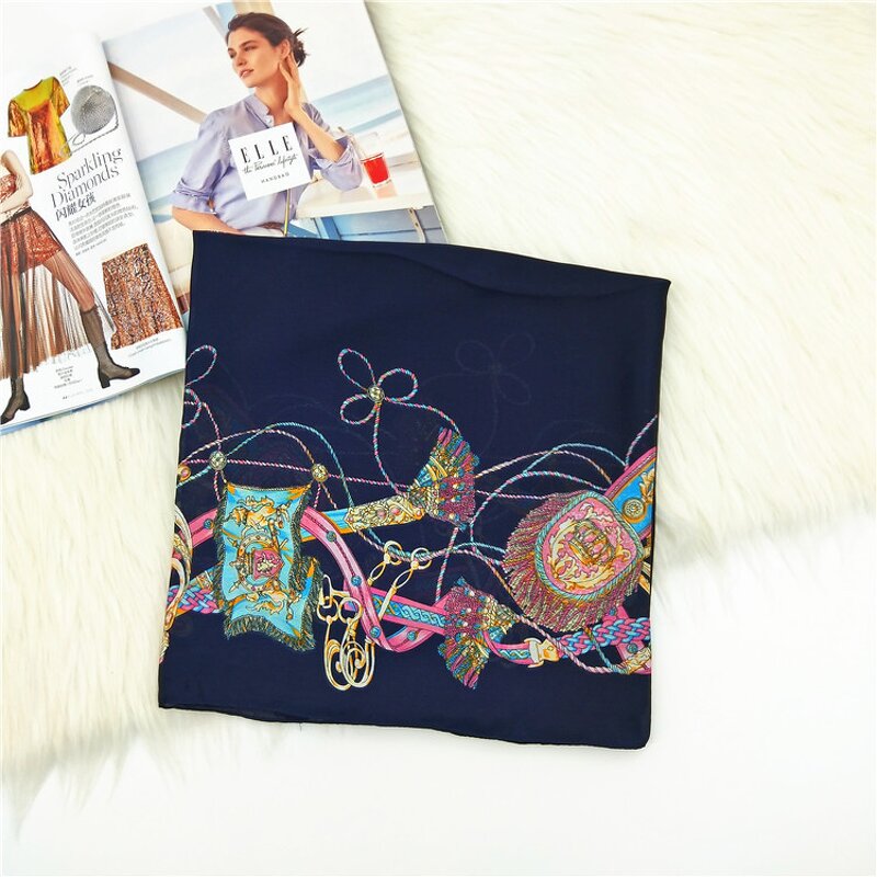 Beach Shawl Factory - Summer Chain Design Silk Scarf