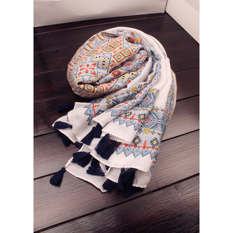 Cotton Shawl Factory - Bohemia Tassel Scarf Supplier
