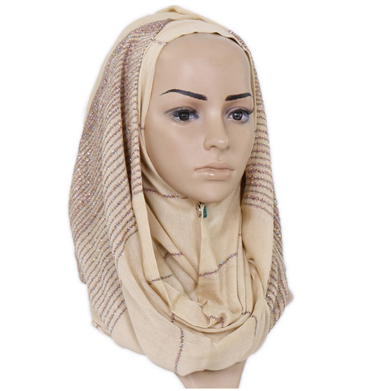 Wedding Hijab Manufacturer - Spun Gold Cotton Scarf Supplier