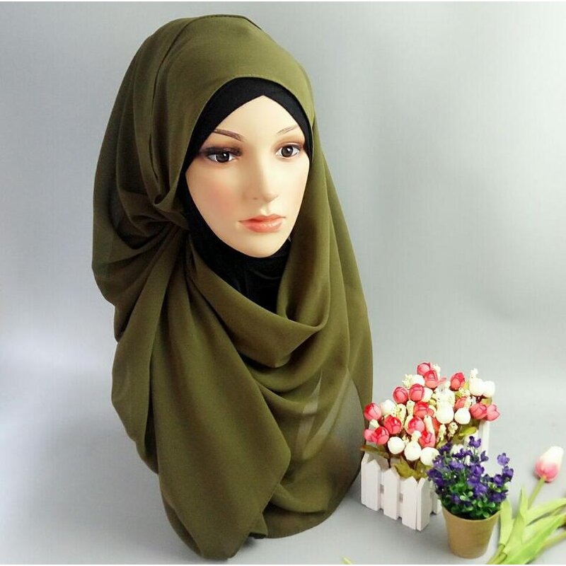 Muslim Hijab Factory - Pearl Chiffon Bubble Scarf Supplier