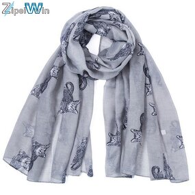 Polyester Scarf Manufacturer - Custom Animal Cat Pattern