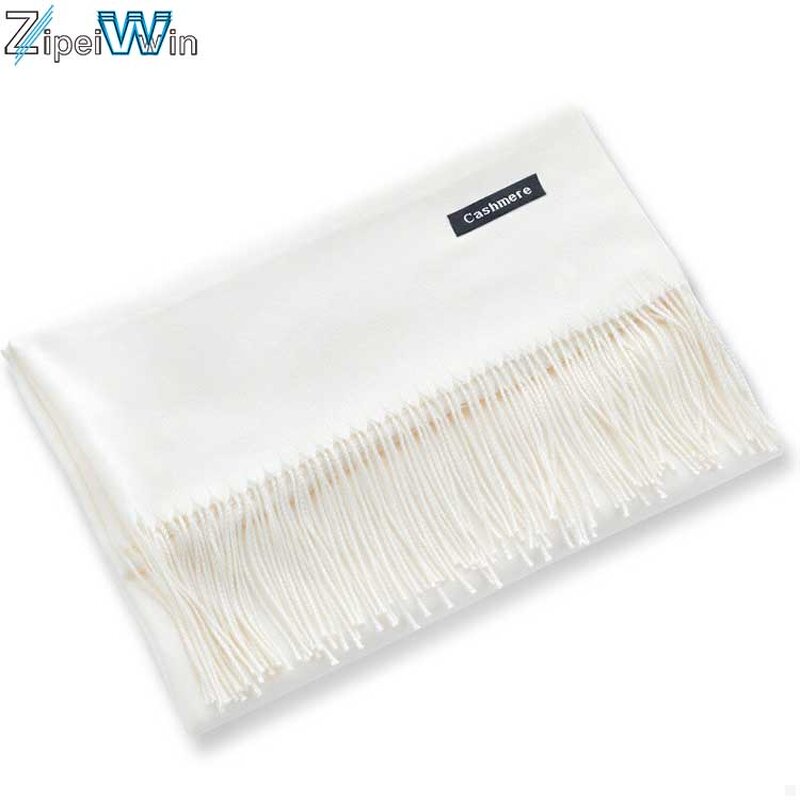 Cashmere Scarf Factory - Solid Color Tassel Pashmina Shawl