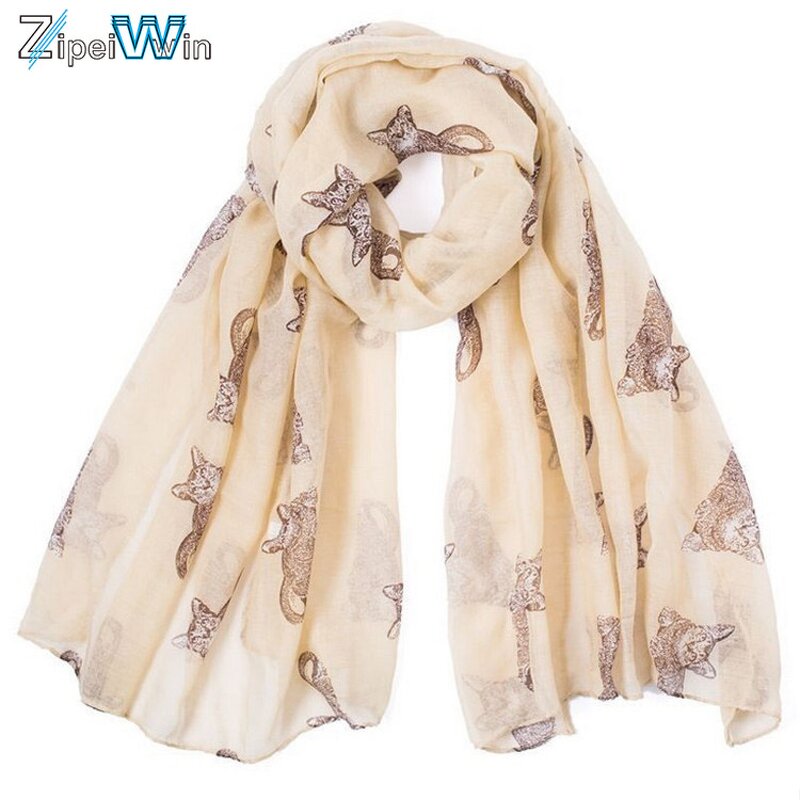 Polyester Scarf Manufacturer - Custom Animal Cat Pattern