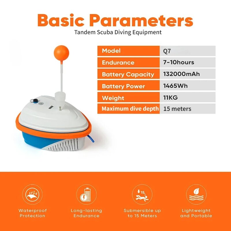 Scuba Diving Snorkel Equipment Manufacturer - 15 Meters 3-5.5 Hours