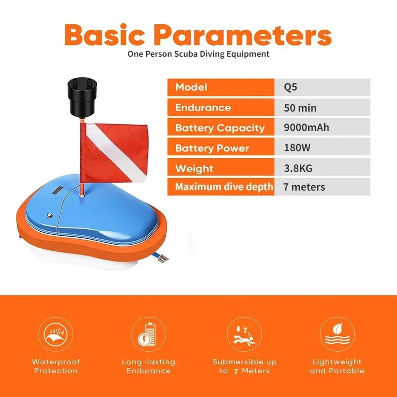 Scuba Diving Snorkel Equipment Manufacturer - 15 Meters 3-5.5 Hours