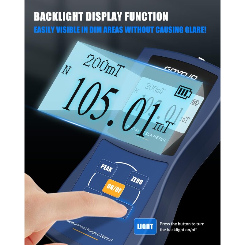 Digital Gauss Meter Manufacturer - Portable Magnetometer with Probe