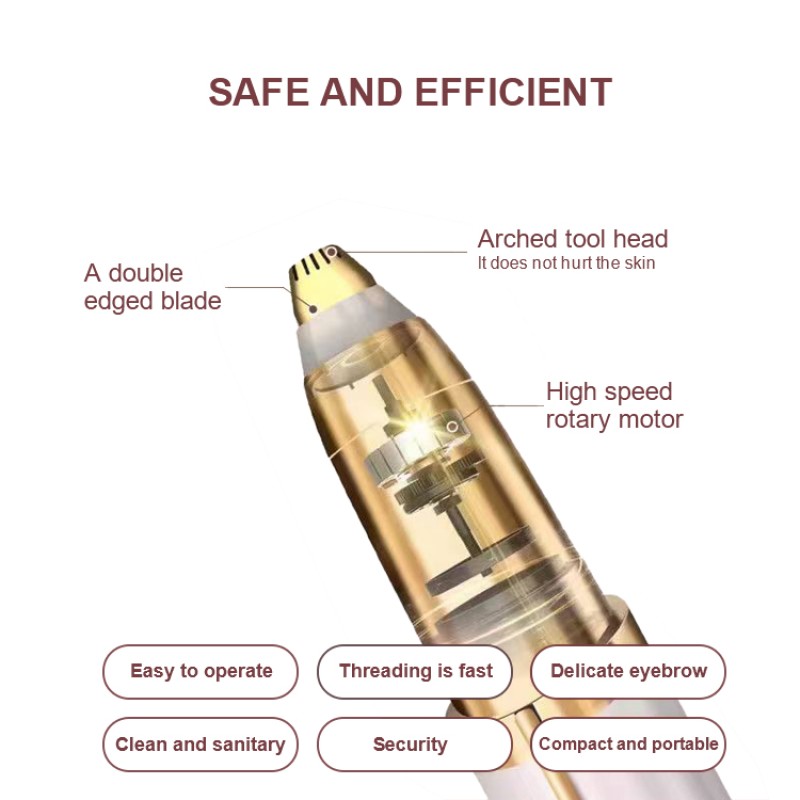 Eyebrow Trimmer Supplier - OEM Electronic Battery Operated Painless Hair Epilator Small Women