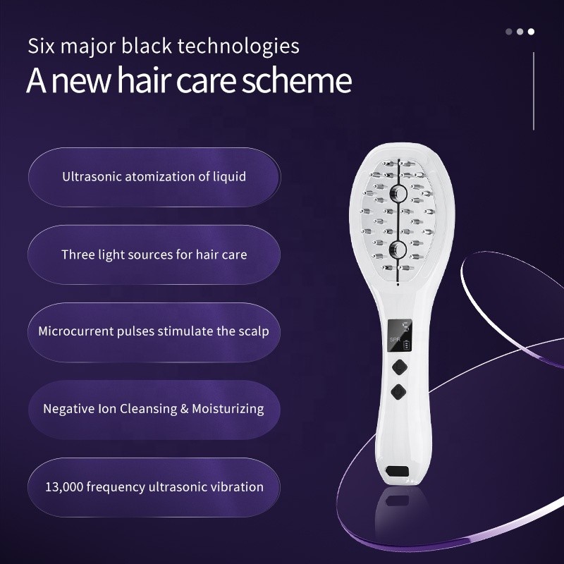 Hair Care Comb Supplier - OEM Durable Home Use Ionic Electric Vibration IR 5 Gear Scalp