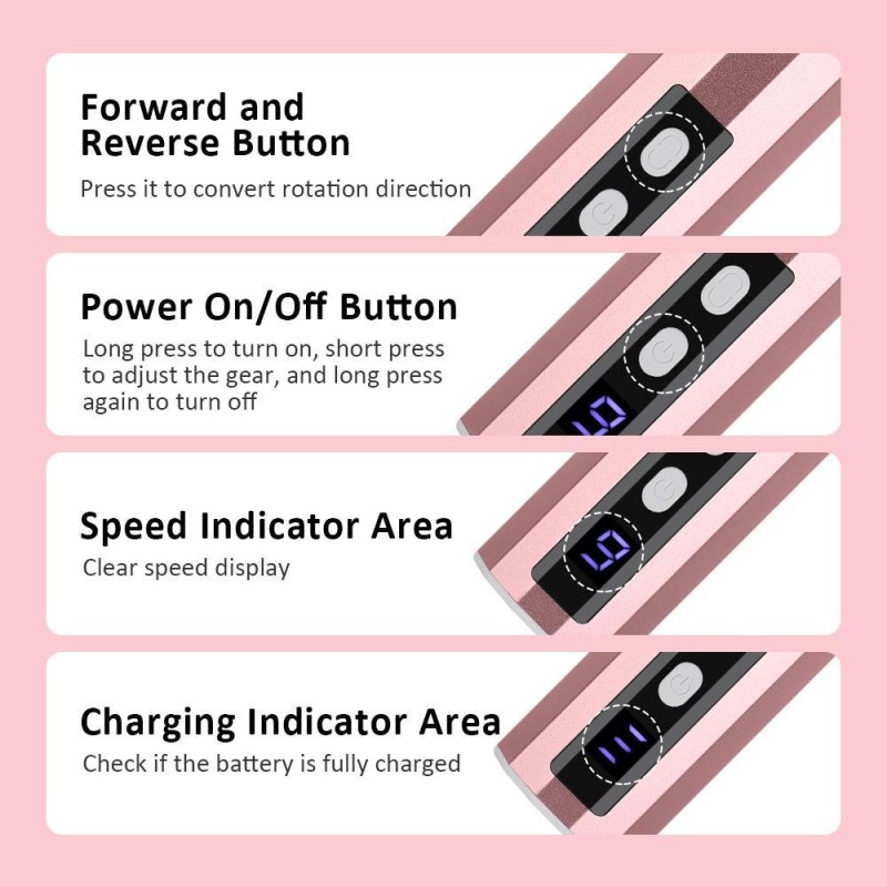 Pedicure Tool Factory - Bulk 2-in-1 Professional Electric Callus Remover Wet/Dry USB Rechargeable