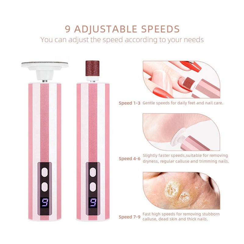 Pedicure Tool Factory - Bulk 2-in-1 Professional Electric Callus Remover Wet/Dry USB Rechargeable