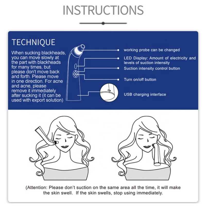Blackhead Remover Manufacturer - Bulk Best Selling Electric Portable Vacuum Pore Cleaner