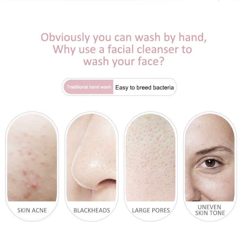 Facial Cleansing Brush Manufacturer - OEM Rechargeable Deep Cleaning High Frequency Silicone