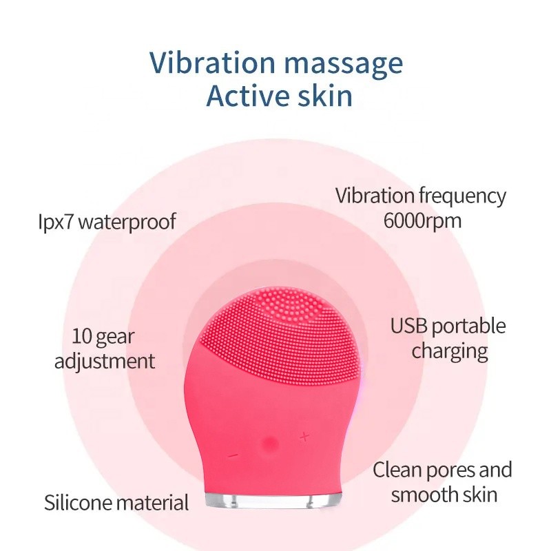 Facial Cleansing Brush Manufacturer - OEM Rechargeable Deep Cleaning High Frequency Silicone