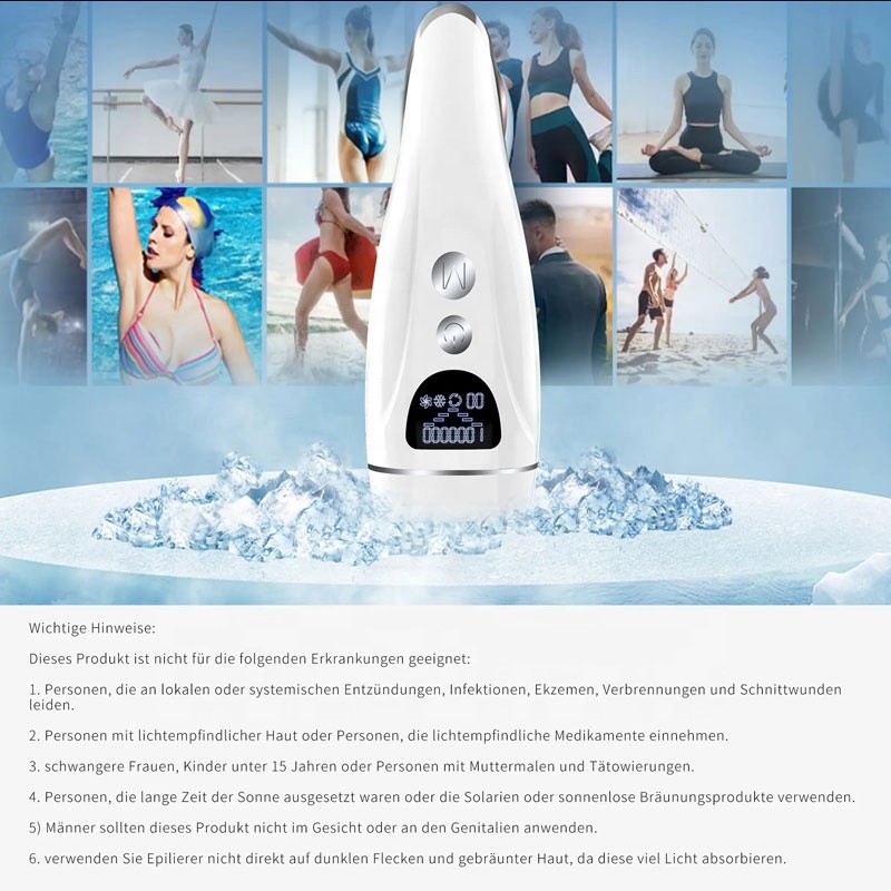 IPL Hair Removal Device Supplier - OEM New Trends Professional ICE Cool Permanent Epilator