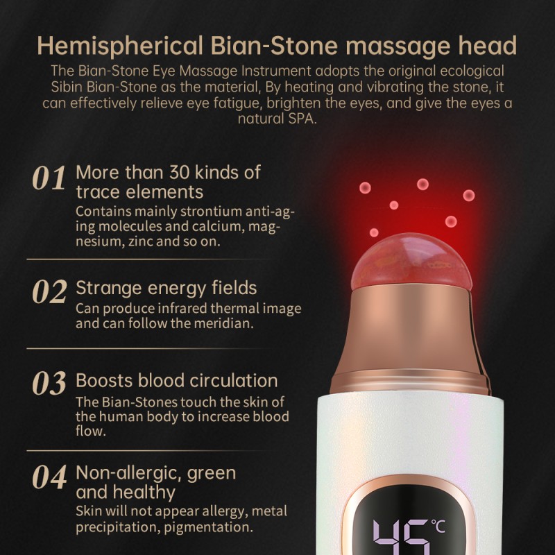 Eye Massager Manufacturer - OEM Bian Stone Heating Electric Micro Vibration Frequency