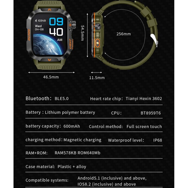 Smart Watch for Men Factory - Altitude Compass IP68
