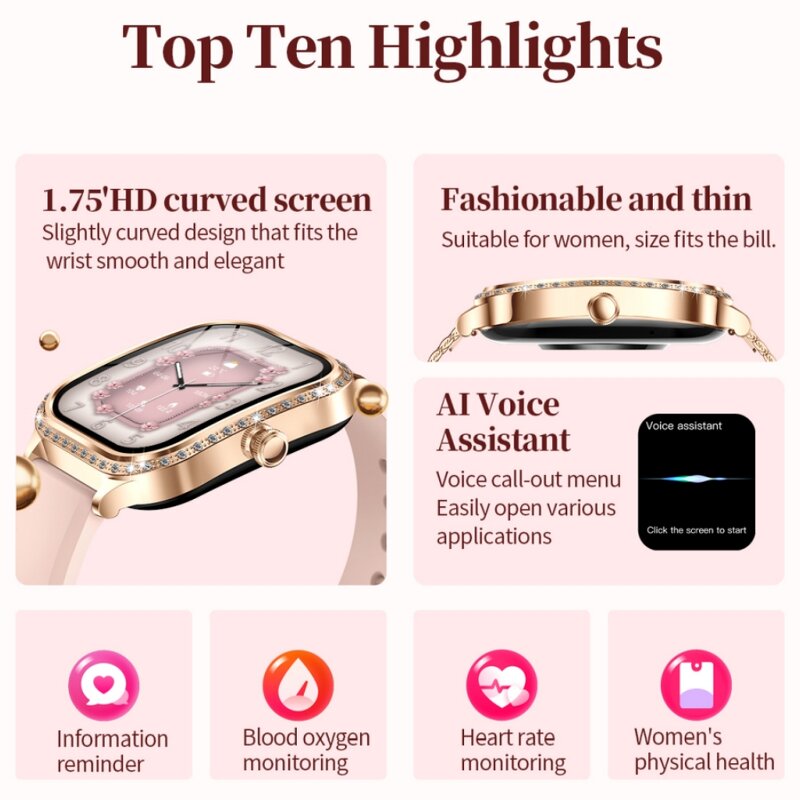 Luxury Smartwatch Factory - Diamond Fashion Waterproof