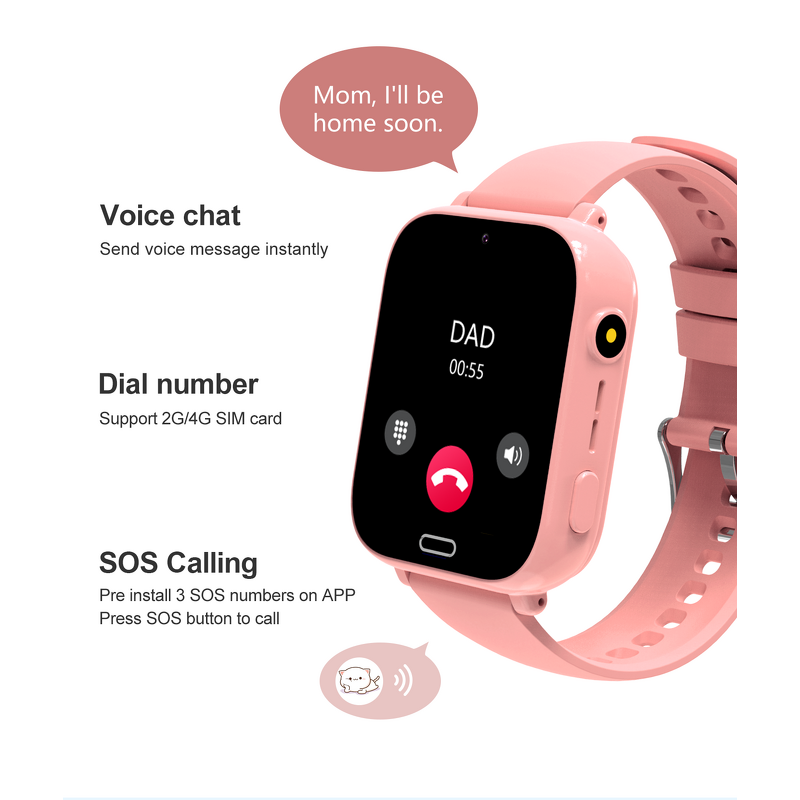 4G Kids Smart Watch Factory - Video Call LBS Tracking