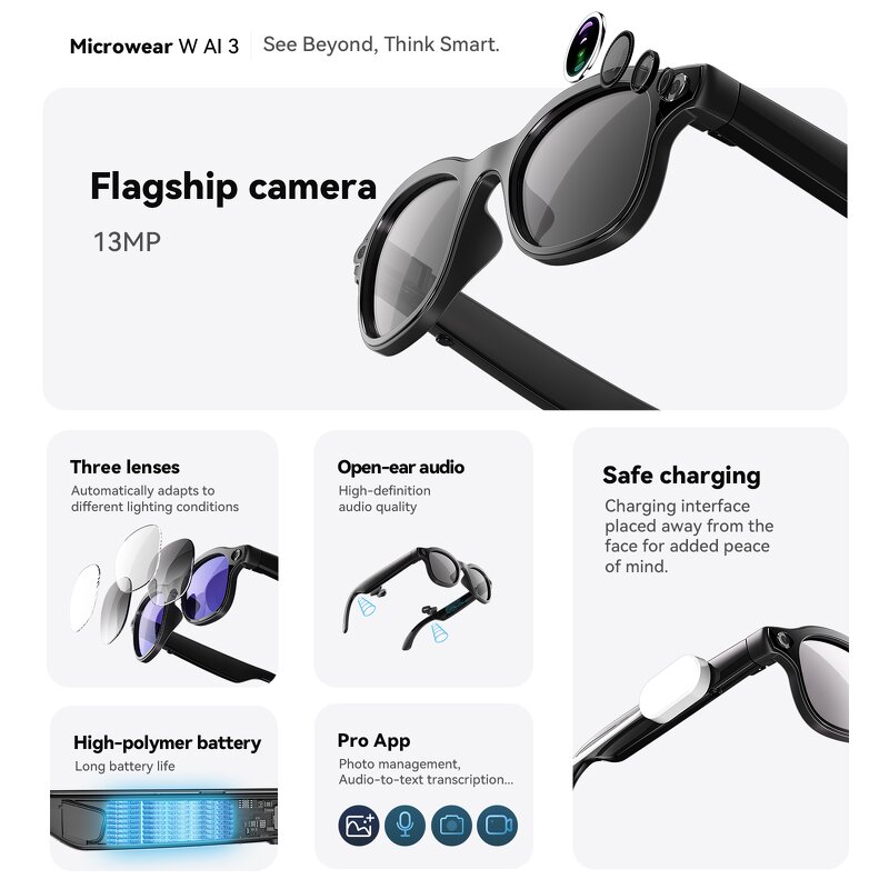 AI Smart Glasses Factory - Translation Camera IP67