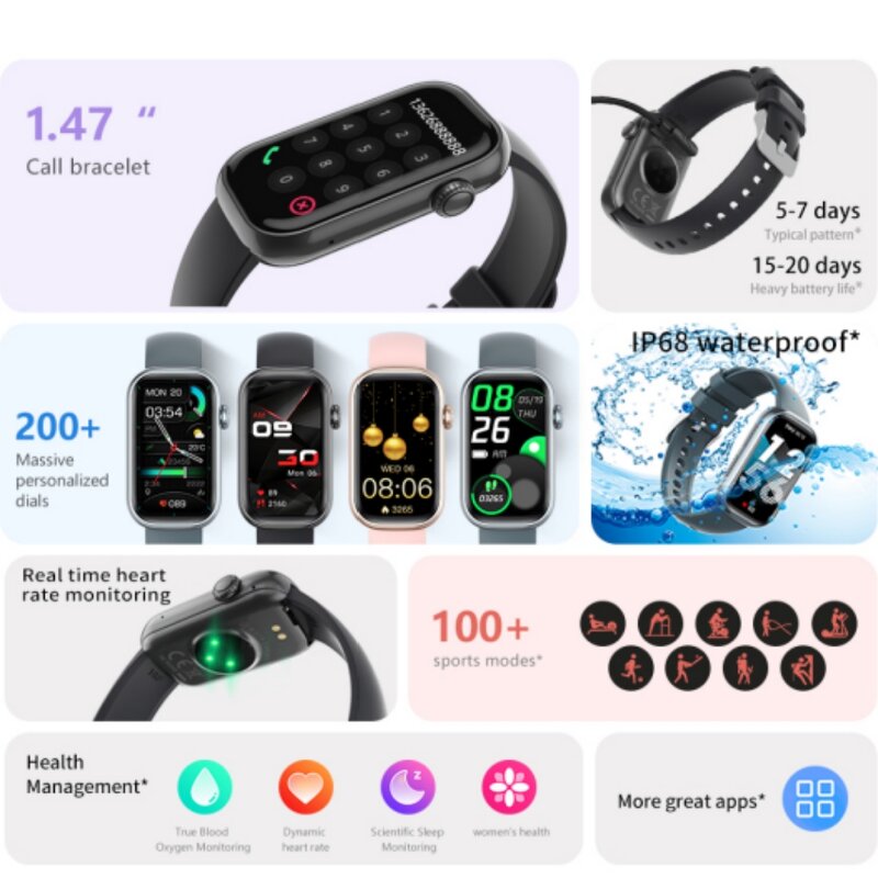 Smart Band Factory - Waterproof 1.47inch Screen