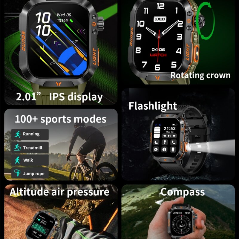 Smart Watch for Men Factory - Altitude Compass IP68