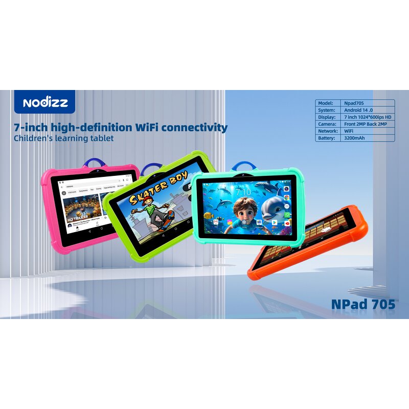 Children's Tablet Factory - Pink 7.0 Inch Lightweight