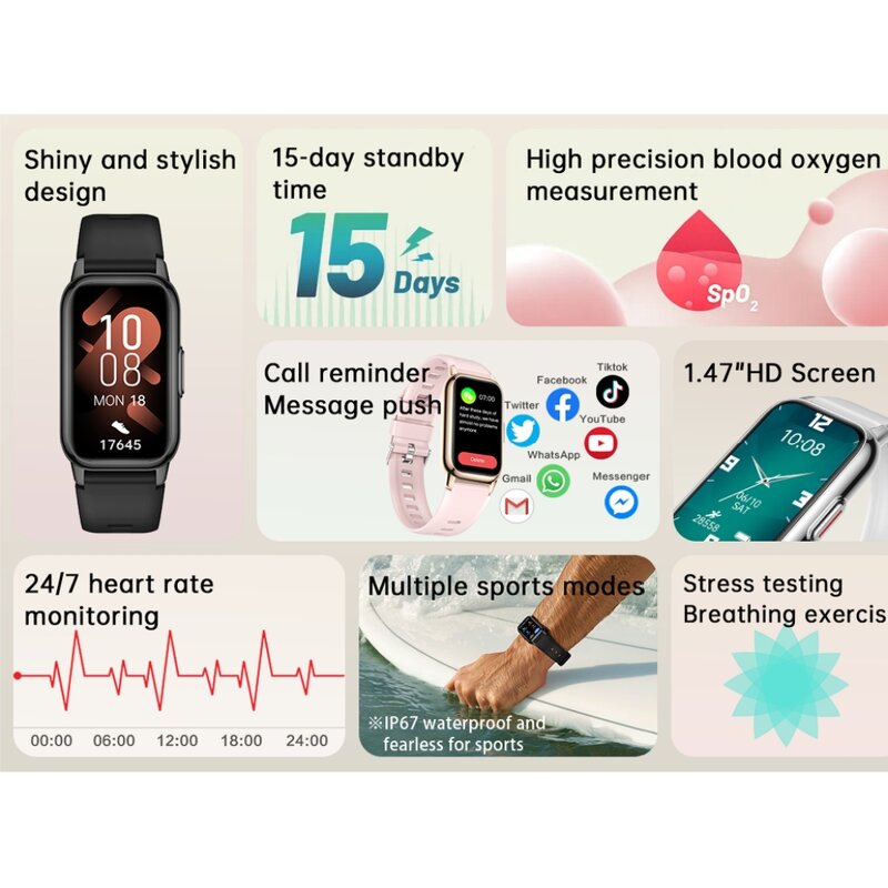 Smart Bracelet Factory - Colorful BT Telephone Call