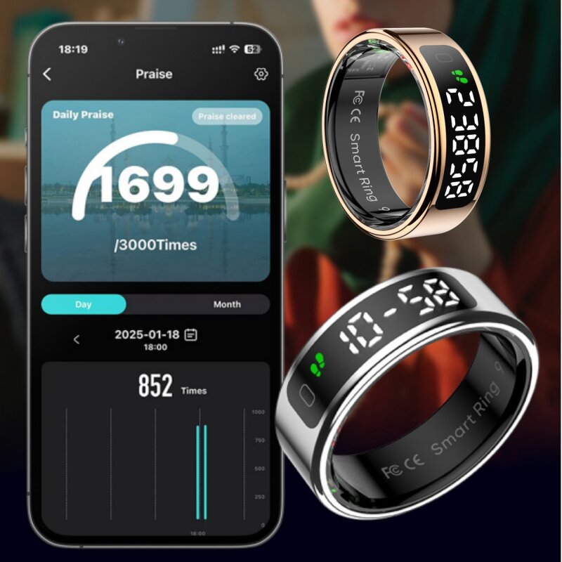 Bluetooth Smart Ring Factory - Stainless Steel Health