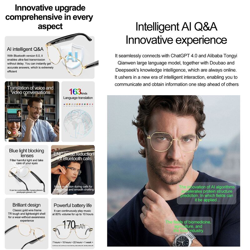 Bluetooth Audio Glasses Factory - 2025 New Design