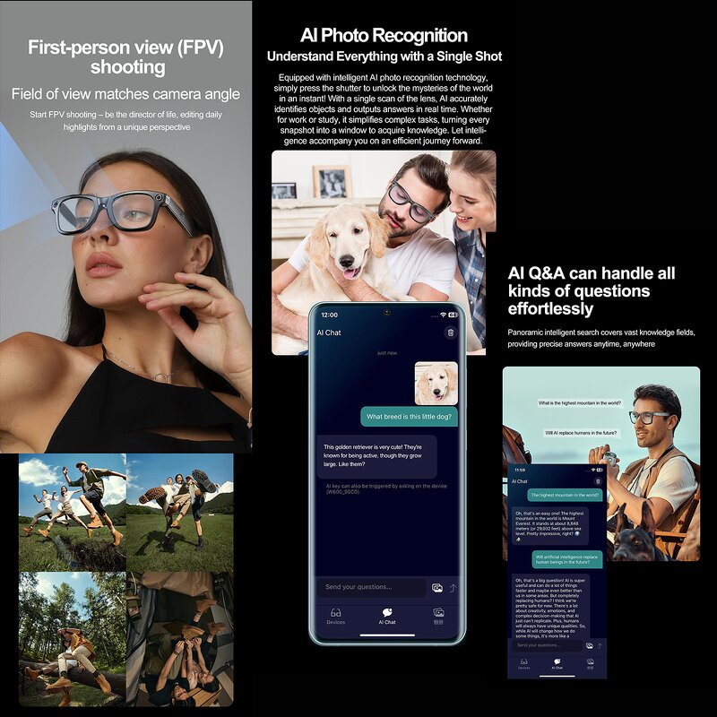 Smart Glasses Factory - AI Translation 1080P Camera