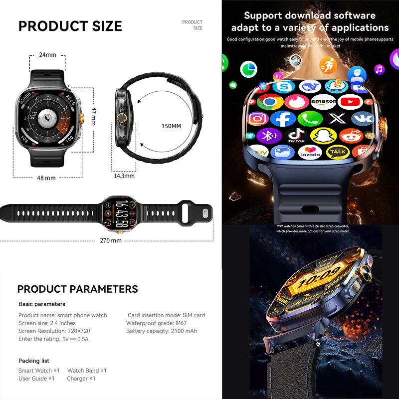 GPS Smart Watch Factory - 4G AMOLED Rotating Camera