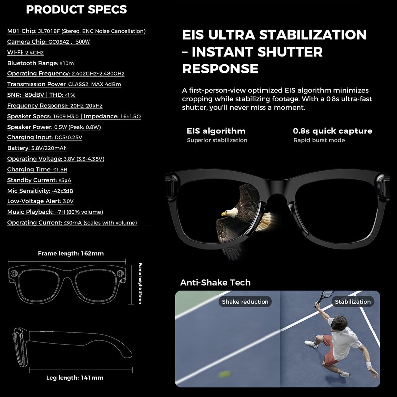 Smart Camera Glasses Factory - OEM ODM 1080P