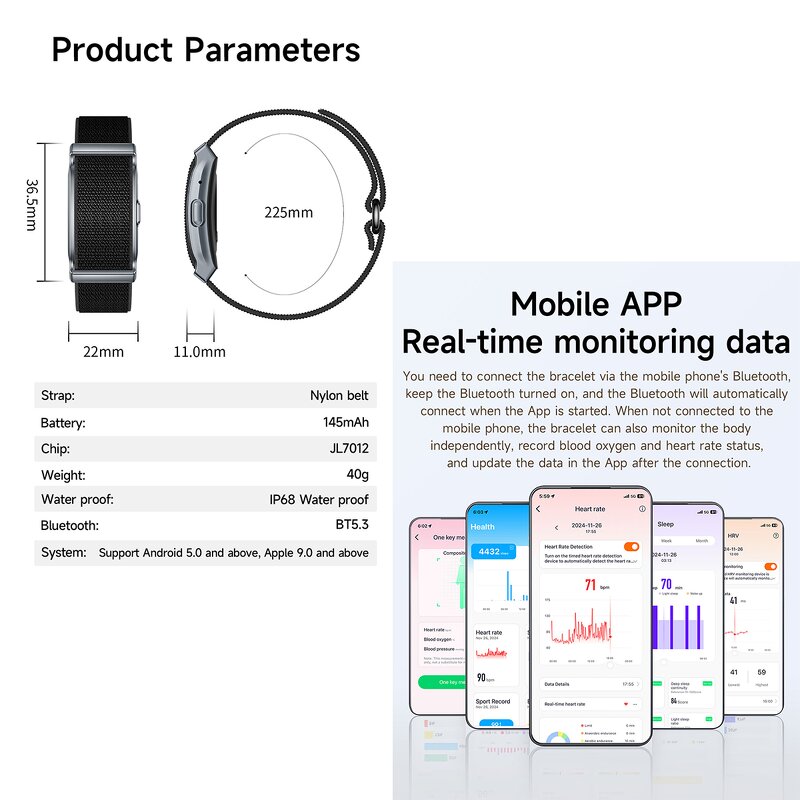 Fitness Bracelet Factory - ODM IP68 Waterproof Dual