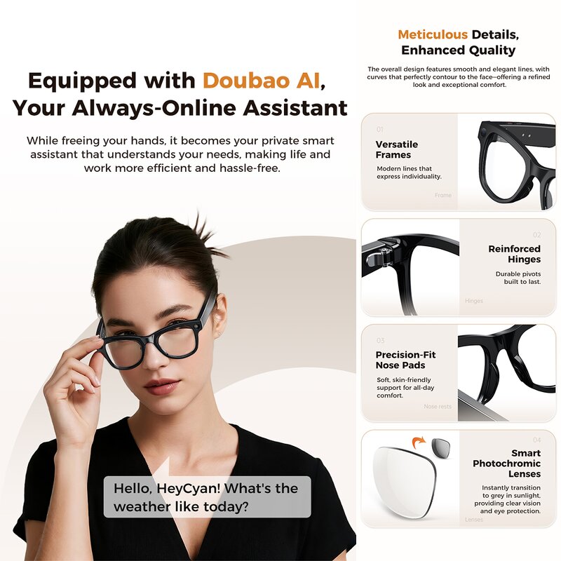 AI Smart Glasses Factory - OEM 8MP 4K Translation