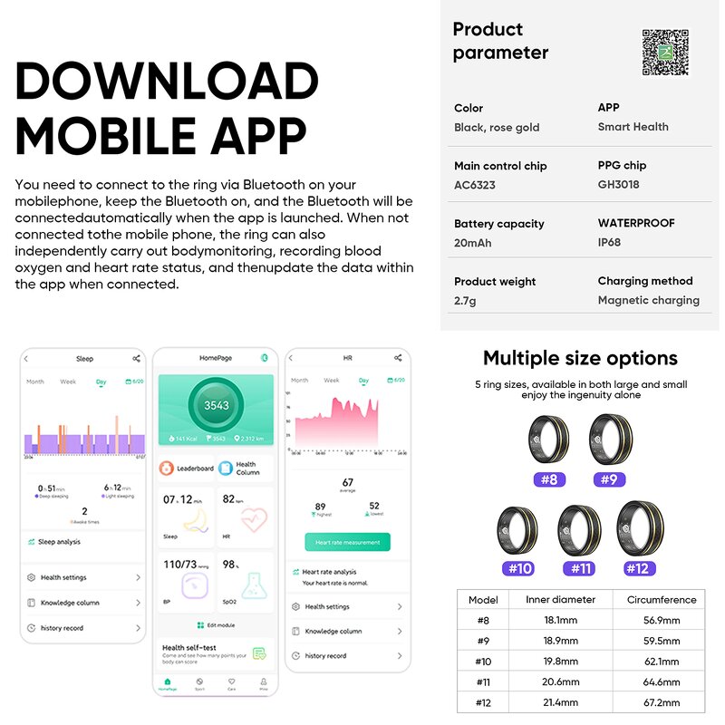 Smart Ring Factory - Blood Oxygen IP68 Family