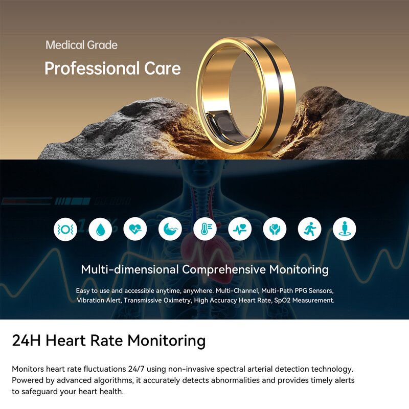 Smart Health Ring Factory - OEM ECG Medical Grade