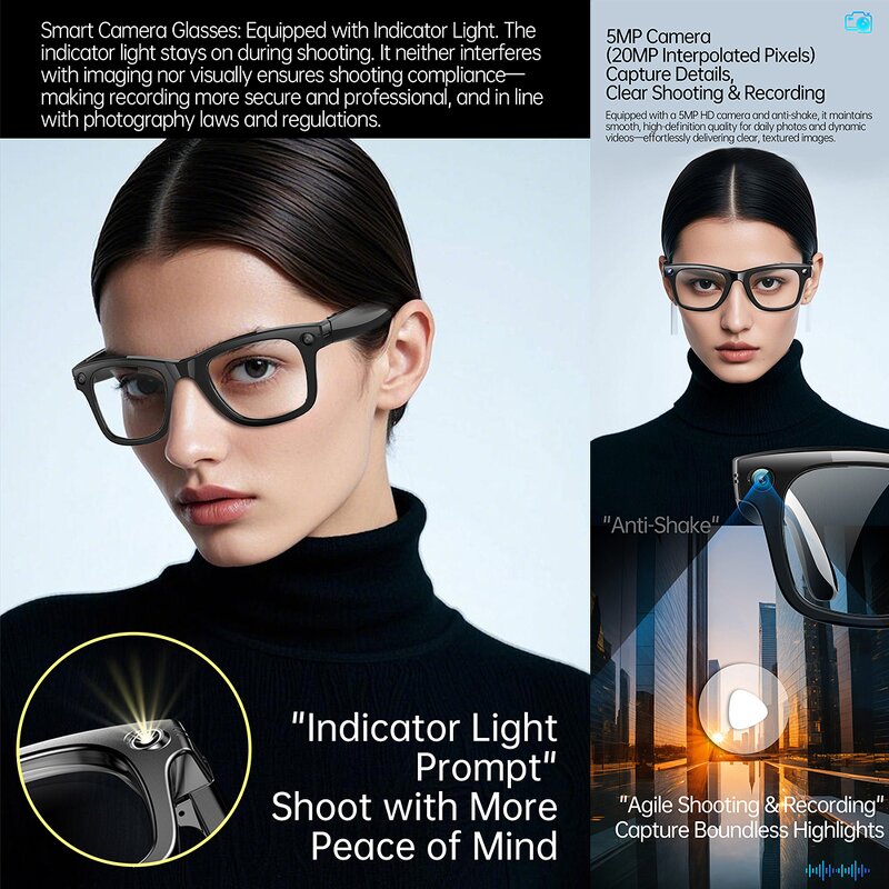 Smart Glasses Factory - ODM 500W Camera ChatGPT