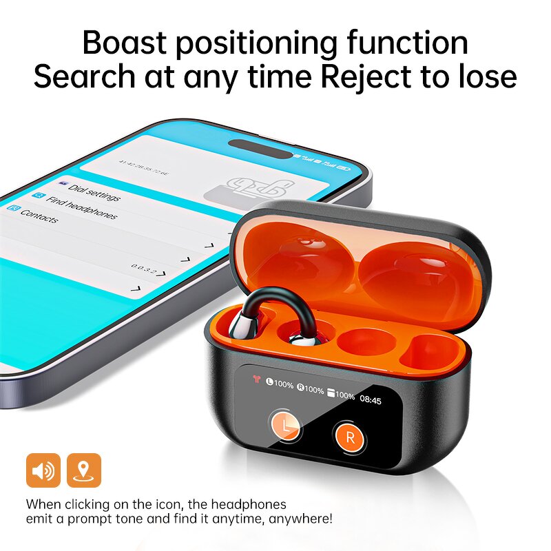 Free Clip Earphones Manufacturer - OEM LCD Display No Noise Cancelling